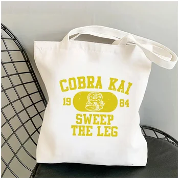 Kobra Kai pirkinių krepšys shopper drobės shopper ekologinio daugkartinio naudojimo džiuto pluošto krepšys krepšys shoping net maišeliu cabas džiuto cabas