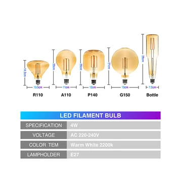 Derliaus Kaitrinės LED Lemputė E27 4W 220V LED Naujų Lempos Unikalaus Dizaino 