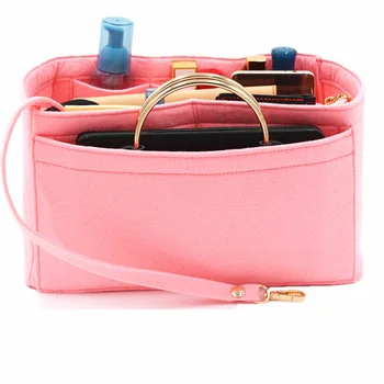 Tinka Niekada Visiškai MM GM veltinio audinio šviesos įdėkite maišelį organizatorius sudaro rankinės kelionės vidinis rankinėje nešiojamų mama kosmetikos krepšys