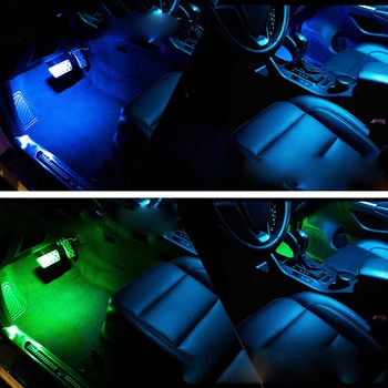 2VNT Canbus RGB LED Automobilių Sveiki Durų Lemputė BMW 1/3/5/7series E87 E90 E92 E93 F10 E60 E61 F10 X1 X3 X5 X6 Z4