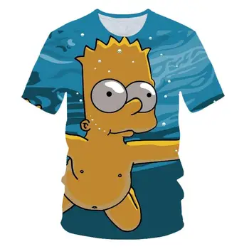 2020 metų vasaros naują Simpson T-shirt 3d spausdinimo vyriški T-shirt prarasti apvalios kaklo megztinis berniukui