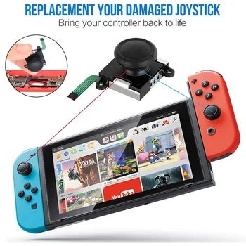 24pcs Joycon Kreiptuką Pakeitimo Nintendo Jungiklis Džiaugsmo Con Priedai 3D Analoginis Nykščio Stick Valdytojas Remonto Įrankių Rinkinys
