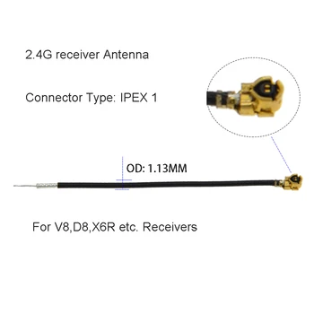 10vnt 2.4 G Antena IPEX Kabelis MHF4 IPEX4 / IPEX1 Imtuvas, Antena XM XM Plius R-XSR RXSR RC Multirotor FPV Quadcopter