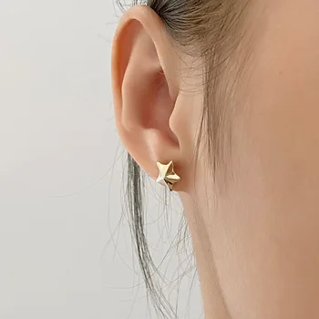 S'STEEL Stud Auskarai 925 Sterlingas Sidabro Auskarai Moterims Star Earings Aukso Earing Bijoux Femme Pendientes Brinco Fine Jewelry