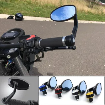 Motociklo veidrodėlis priedai 22mm baras pabaigos veidrodėlis, skirtas yamaha virago 535 ducati multistrada 950 honda msx 125 grom benelli trk502