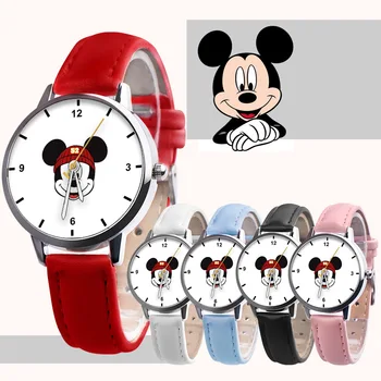 Disney Mickey Minnie, Mickey Mouse Vaikų Diržo Kvarciniai Laikrodžių Mados Paprastas Studentas Žiūrėti Žiūrėti Kalėdų Gimtadienio Dovanos
