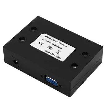 Naujo Kompiuterio VGA Switcher Du Įėjimai Ir Vienas Išėjimas Multi-Kompiuterio Priimančiosios Perjungti Vieną Monitorių VGA2 Uosto Switcher Plug And Play