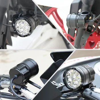 2vnt 60W Motociklo LED papildomo Šviesos Vairuotojo Vietoje Žibintas Priešrūkinis Žibintas Variklio Priedai 6000K Balta 12V