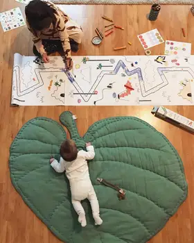 Ins Medvilnės Lapų formos Kūdikių Antklodė Žaisti Mat vaikų Laipiojimo Trinkelėmis Animacinių filmų Kūdikio Šliaužti Kilimėlis Playmat Grindų Kilimas namuose papuošti
