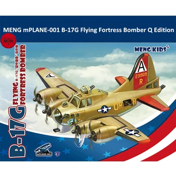 MENG mPLANE-001-B-17G Flying Fortress Bombonešis Mielas Q Edition Vaikai Asamblėjos Modelio Rinkinys