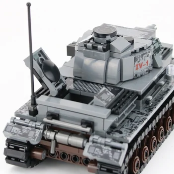 WW2 Karinės Vokietija IV Bakas Blokai WW2 Karinis Tankas Armijos Karių Skaičiai Ginklų dalių Plytų Žaislai Vaikams Dovanų