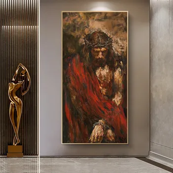 Jėzus Kristus Hd Spausdinti Paveikslėliai Sienos Meno kūrinius Akvarelė Modulinės Vienetų, Plakatų ir grafikos Paveikslai Tapyba už Kambarį