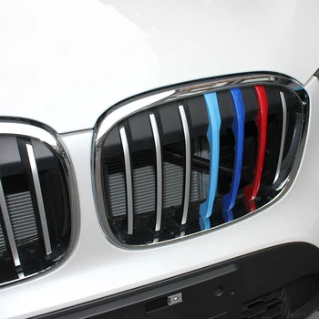 3D Automobilių Priekinių Grotelių Apdaila Sporto Juostelėmis Padengti BMW F20 F21 E87 F45 F46 F22 F23 G32 yra f01 G11 E89 Z4 1/2/6/7 Serija