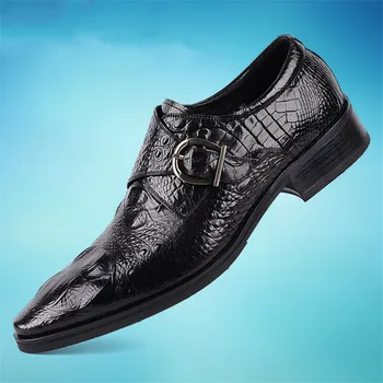 Mazefeng Vyrų Krokodilo Odos Suknelė Bateliai, suvarstomi Vestuves Shoes Mens Verslo Biuro Oxfords Butai Plius Dydis 38-48 2020 m.