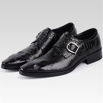 Mazefeng Vyrų Krokodilo Odos Suknelė Bateliai, suvarstomi Vestuves Shoes Mens Verslo Biuro Oxfords Butai Plius Dydis 38-48 2020 m.