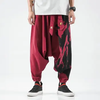 2020 Naujos Vyriškos Kelnės Cross Harajuku Stilius Haremo Kelnės Vyrų Prarasti Medvilnės Skalbiniai Sweatpant Mens Atsitiktinis Streetwear Didelis dydis M-5XL