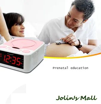 Laikrodis laiko HiFi CD grotuvą atgaminti kalbos nėščiųjų mokymo funkcija MP3/USB/Laikrodis/Žadintuvas/Telefono įkroviklis