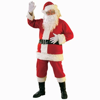 Deluxe Santa Claus Suaugusiųjų Kalėdų Kostiumas Vyrams, Moterims, Visiškai Rinkiniai Kalėdų Senelio Kostiumas Cosplay Kostiumas Uzpost