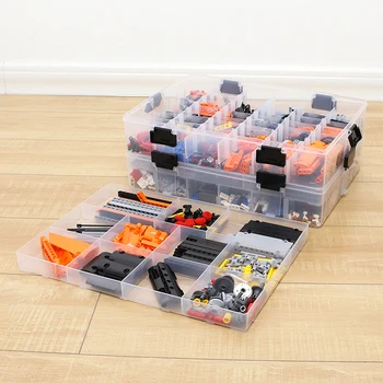 Daugiasluoksnių Statybinių Blokų Lego Žaislai Didelės Talpos Vaikai Saugojimo Bylos Skaidraus Plastiko Organizatorius Lauke Balionėlis Vietos Išsaugojimas Lange