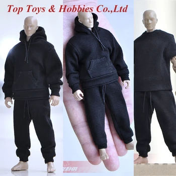 1/12 Masto drabužius rankų gatvės mados džemperis ir kelnės marškinėliai modelis 6-colių lėlės veiksmų pav.