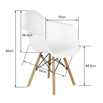 2vnt/komplektas Laisvalaikio Valgomojo Kėdės, Modernaus Dizaino Plastiko Kėdės, Medinės Kėdės Kojų, Valgomasis Kambarys, Virtuvė, Kavinė Studijuoti Kambarys HWC