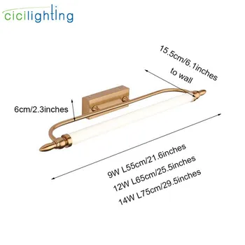 L55cm L65cm L75cm LED Veidrodis, Šviesos, atsparus Vandeniui Šiuolaikinės Kosmetikos Akrilo Sienos Lempos Vonios Šviesos Vandentiekis Sconce Lempos