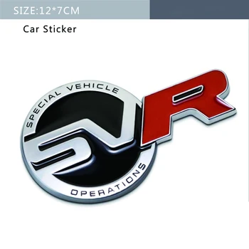 Auto Grotelės Emblema SV Logotipą, Apvalus Lipdukas SVR Ženklelis Decal Metalo Land Rover Range Rover Discovery 