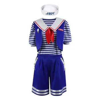 Svetimas Dalykų 3 Kaušeliai Ahoy Robin Cosplay Kostiumas Suknelė Steve Harrington Suaugusiųjų Vienodą Darbo Sailor Kostiumas Helovinas