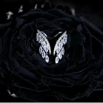 Madinga Moterų Papuošalai Rankų Kubinis cirkonis drugelio sparnai reguliuoti vestuvinį žiedą, moterims bijourx