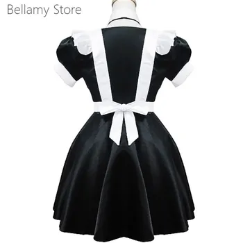 Rankų Lolita Nėrinių susiėmę sijonas super saldus ir gana cosplay kostiumas Maid Suknelė
