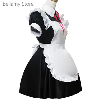Rankų Lolita Nėrinių susiėmę sijonas super saldus ir gana cosplay kostiumas Maid Suknelė