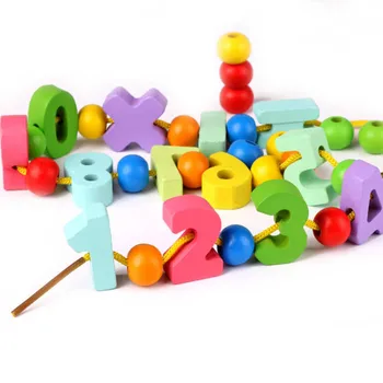 33Pcs/ot Kūdikių Mediniai Skaitmeninės Skaičius Karoliukai Žaislai Spalvinga Medienos Granulės Žaidimas Švietimo Žaislas, skirtas Kūdikių, Vaikų jeu perle lt bois