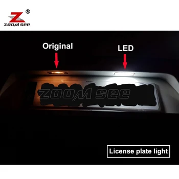 Aukščiausios kokybės 9pc LED numerio ženklo žibintas + LED interjero dome skaitymo šviesa patalpų kamieno lemputė Peugeot rifter mikroautobusų 2018 2019 2020 +