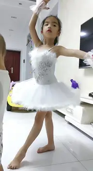 2020 Naujų Vaikų profesionalus baleto šokėjas forma blynai baltas Gulbių Ežeras Baleto kostiumas mergina dėvi baleto sijonai