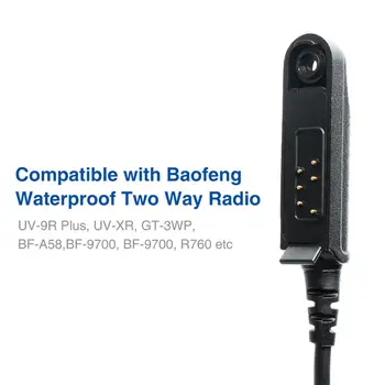 Baofeng Neperšlampamas Nuotolinio Garsiakalbis Mikrofonas BaoFeng UV-XR UV-9R Plius Mate GT-3WP A-58 BF-9700 Walkie Talkie Radijas