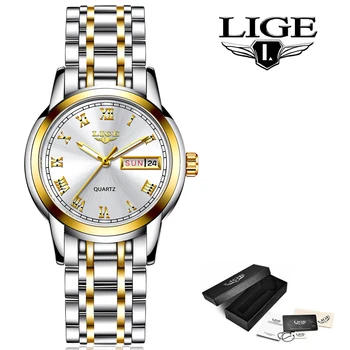 2020 LIGE Naujas Aukso Žiūrėti Moterų Laikrodžiai Ponios Kūrybos Plieno Moterų Apyrankės, Laikrodžiai Moterų Vandeniui Laikrodis Relogio Feminino