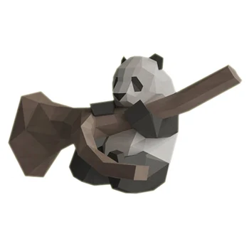 Panda Mielas 3D Popieriniai 