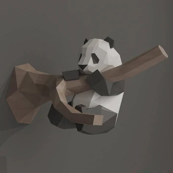 Panda Mielas 3D Popieriniai 