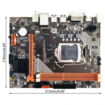 LGA1155 Lizdą M-ATX Motininės Palaikymas Integruota vaizdo plokštė VGA HDMI suderinamus DVI SATA3 HDD M. 2 NVME SSD DDR3