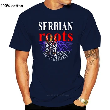 Serbijos Šaknys Serbijos Vėliavos, Marškinėliai Trumpomis Rankovėmis Marškinėlius Vyrų Nauja Internetinė Negabaritinių Medvilnės Marškinėliai Vyrams