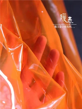 0,2 mm TPU Medžiaga PVC Skaidri Oranžinė Skysčio Plėvelės Vandeniui 