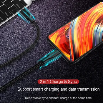 USB C Greito Įkrovimo Kabelis Samsung Galaxy S10 S9 S8 A50 A70 USB C Tipo Duomenų Kable Už 