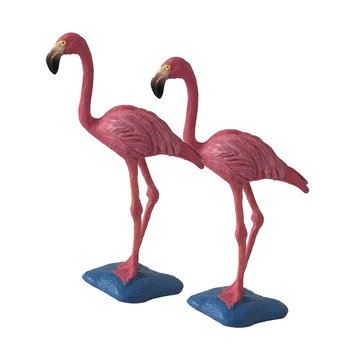 2x Realus Flamingo Gyvūnų Figūrėlės Duomenys, Velykų Kiaušiniai Tortas Toppers Kalėdų, Gimtadienio Dovana