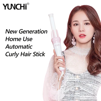Automatinis Garbanotas Plaukų Stick Hair Curler Greitai Stiliaus, 5 Min Keraminės Šildymo vamzdžiai Maitina Plaukų su Augalų Baltymų Danga