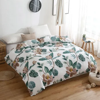 Naujas medvilnės antklode padengti Spausdinti spalvų gėlės antklodė padengti lova 220/240 twin visą karalius ir karalienė dydžio trumpas stiliaus patalynės,