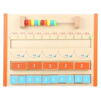 Kūdikių žaislas Medinis Monterssori Matematikos žaislas 1-10 Aritmetinis Valdyba, Be to, Švietimo Medinis žaislas Virš 3 metų Dovanos Vaikams