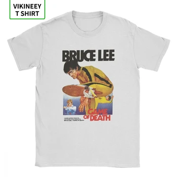 Žaidimas Death Bruce Lee Marškinėliai Vyrams Medvilnės Aukščiausios T-Shirt Dragon Filmą Kung Fu Brusli Karatė Kinija Tees Trumpomis Rankovėmis Viršūnes