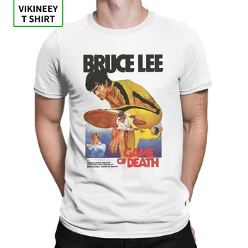 Žaidimas Death Bruce Lee Marškinėliai Vyrams Medvilnės Aukščiausios T-Shirt Dragon Filmą Kung Fu Brusli Karatė Kinija Tees Trumpomis Rankovėmis Viršūnes