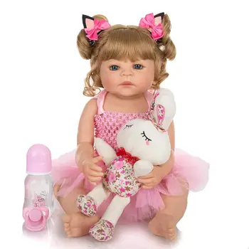 KEIUMI Naujas Stilius Kūdikis Reborn Mergina Lėlės 55 CM Silikono viso Kūno Realus Princesė Kūdikių Lėlės Žaisti Žaislas Vaikams Gimtadienio Dovana