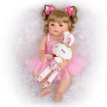KEIUMI Naujas Stilius Kūdikis Reborn Mergina Lėlės 55 CM Silikono viso Kūno Realus Princesė Kūdikių Lėlės Žaisti Žaislas Vaikams Gimtadienio Dovana